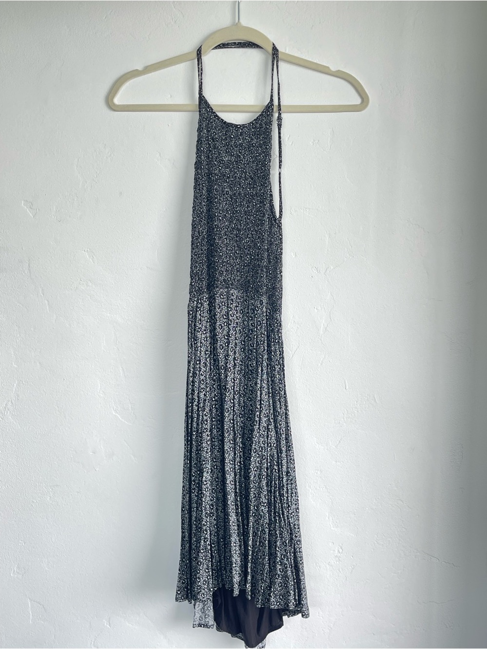 Kimchi Blue Black and White Halter Sundress